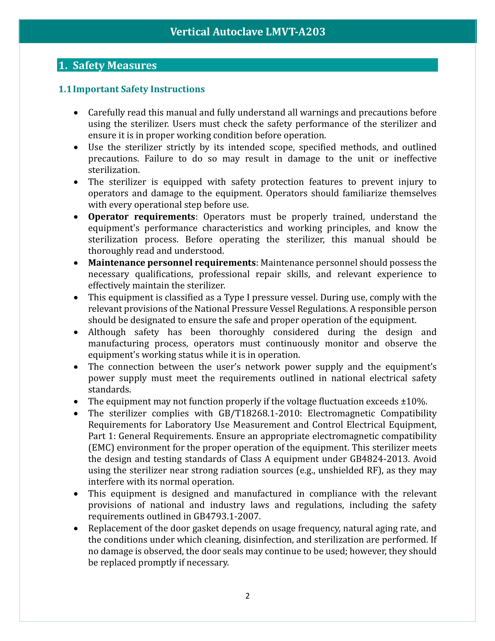 Vertical Autoclave LMVT-A203 Manual