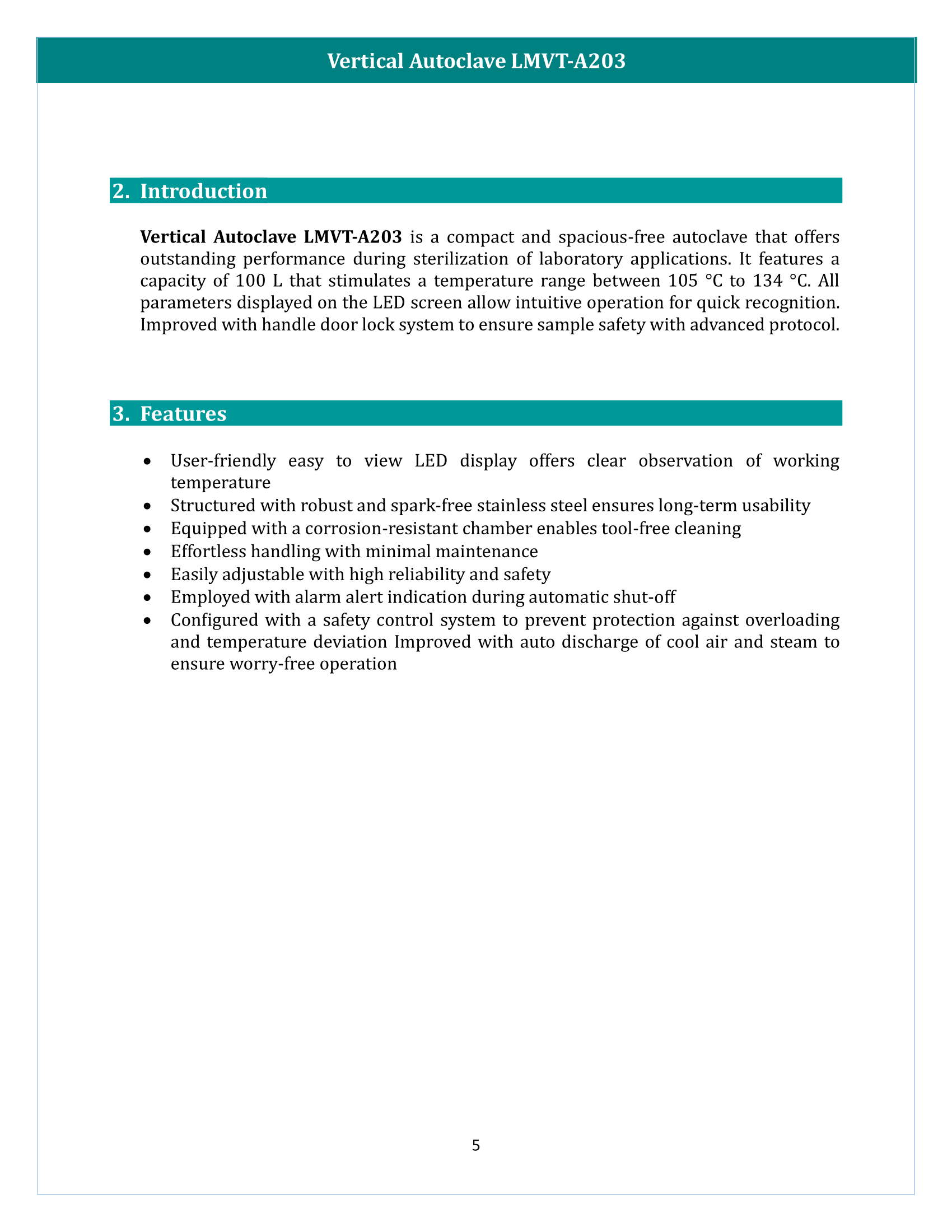 Vertical Autoclave LMVT-A203 Manual