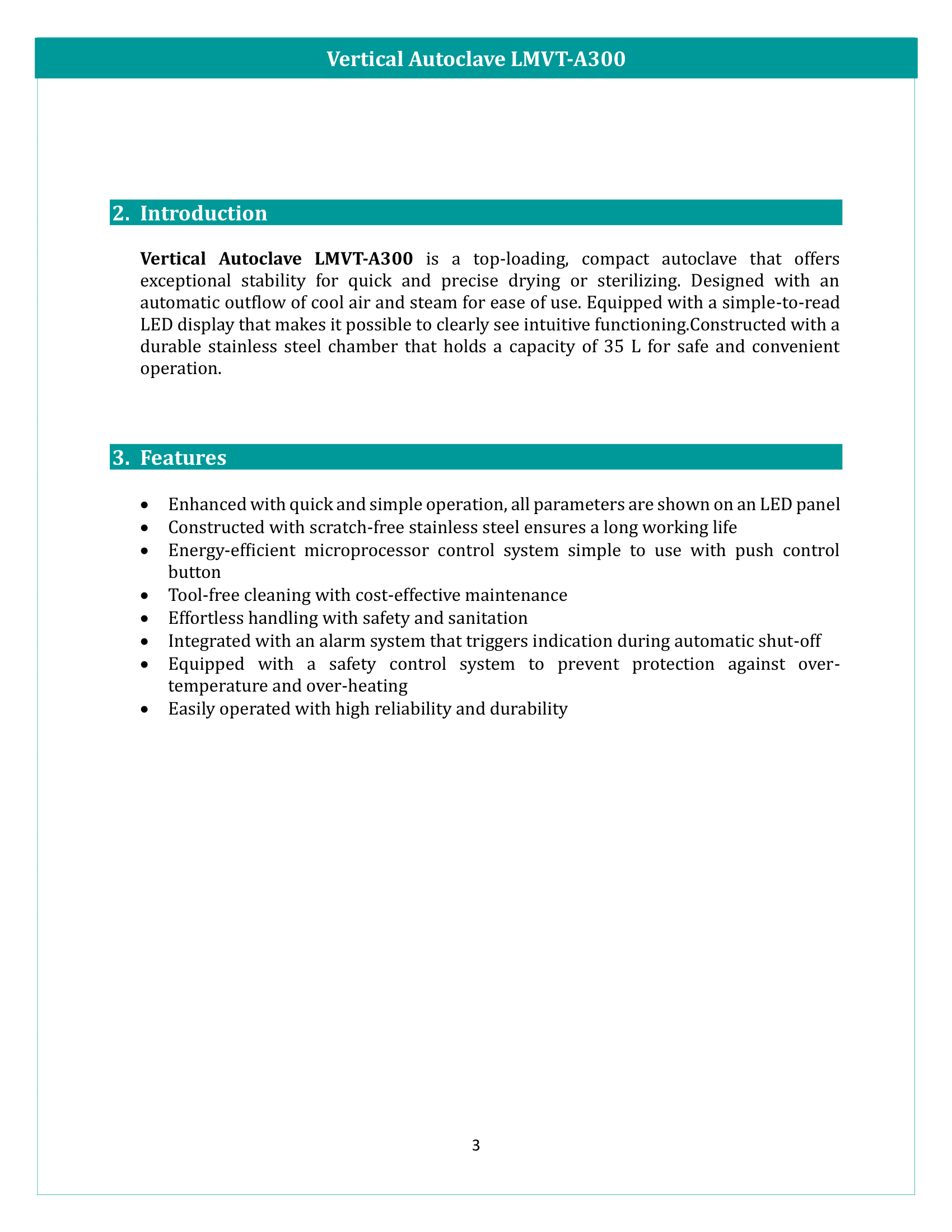 Vertical Autoclave LMVT-A300 Manual