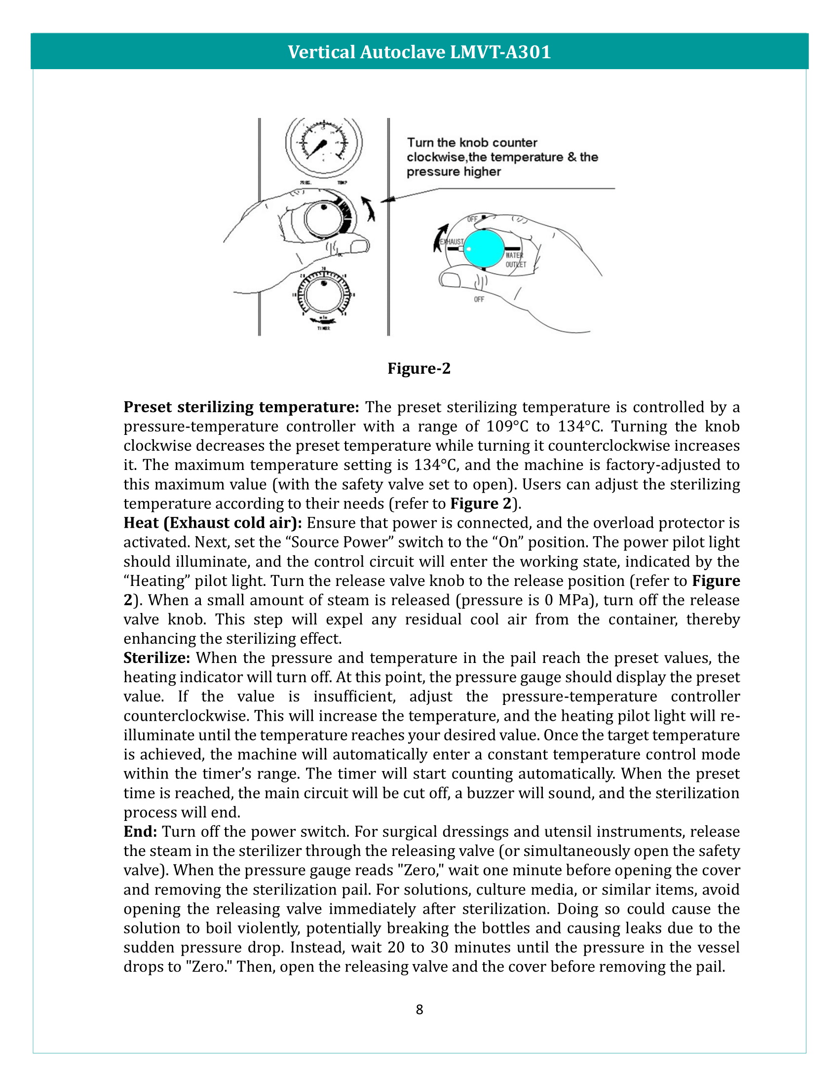 Vertical Autoclave LMVT-A301 Manual