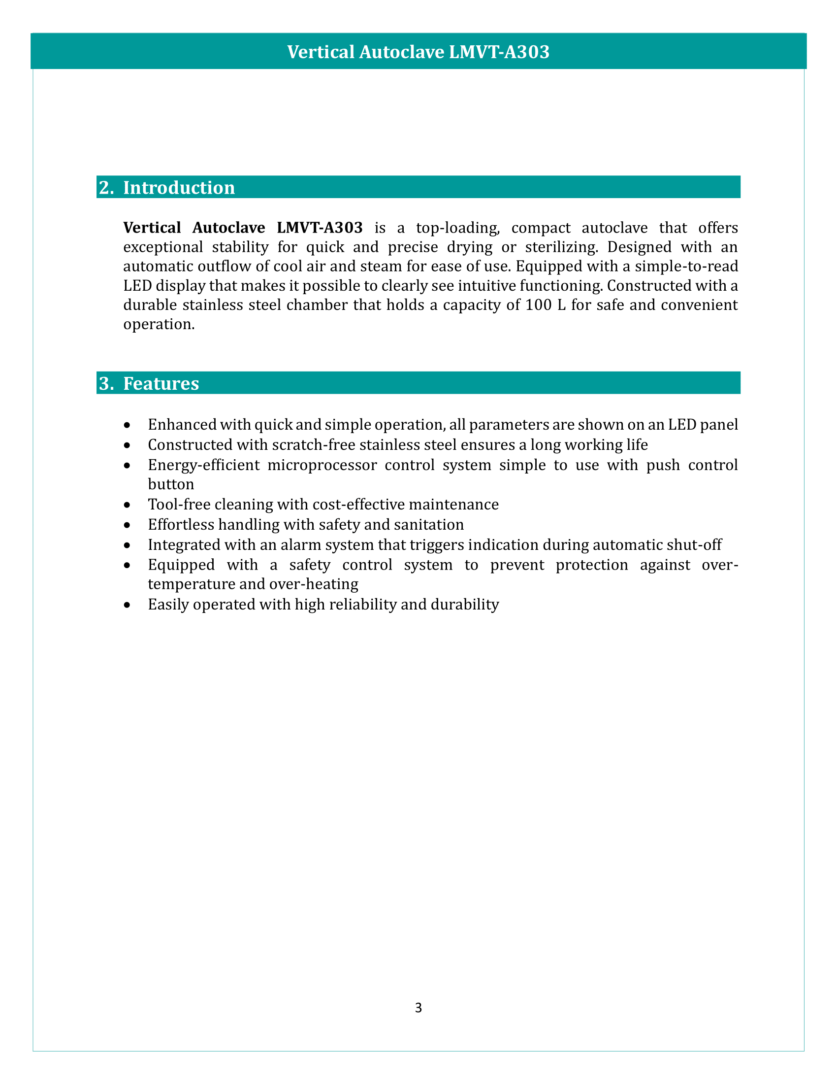Vertical Autoclave LMVT-A303 Manual