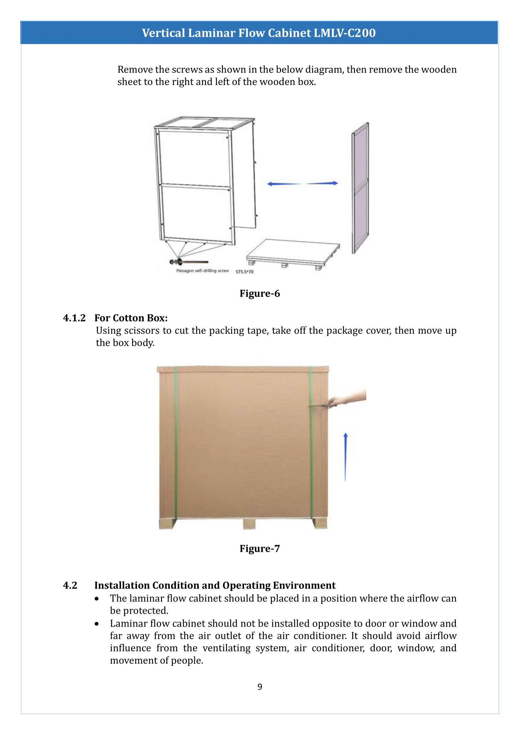 Vertical Laminar Flow Cabinet LMLV-C200 Manual