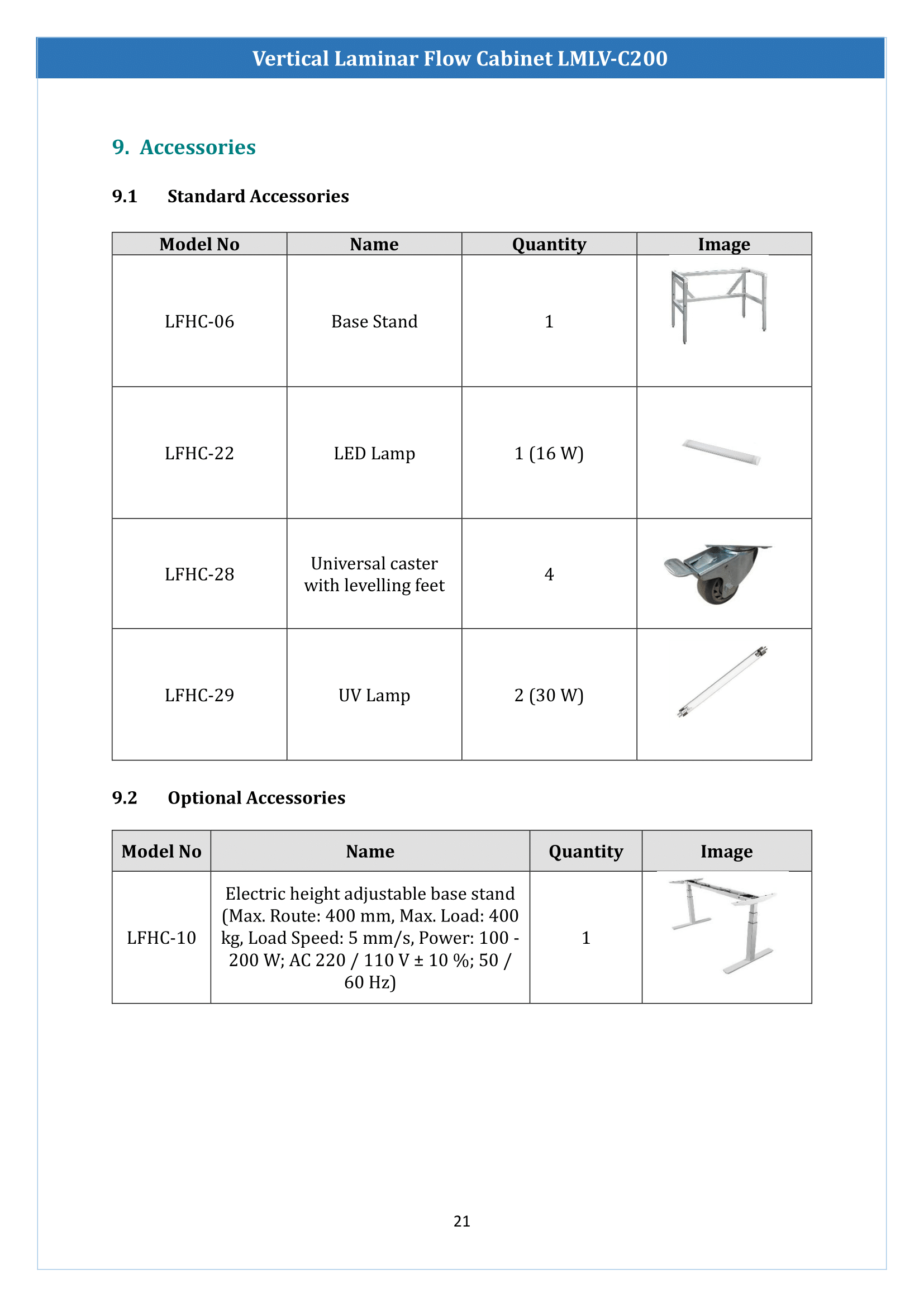 Vertical Laminar Flow Cabinet LMLV-C200 Manual