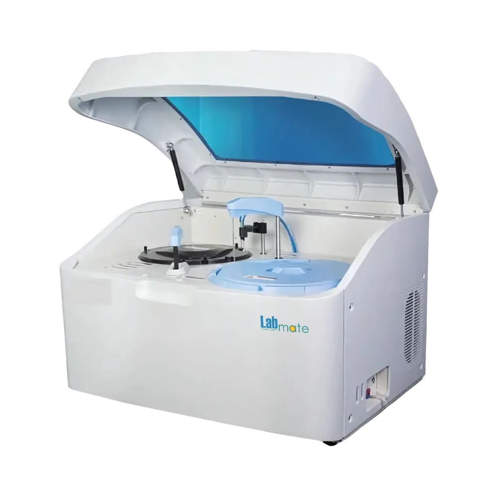 Auto Chemistry Analyzer with refrigerated compartments for reagents and samples