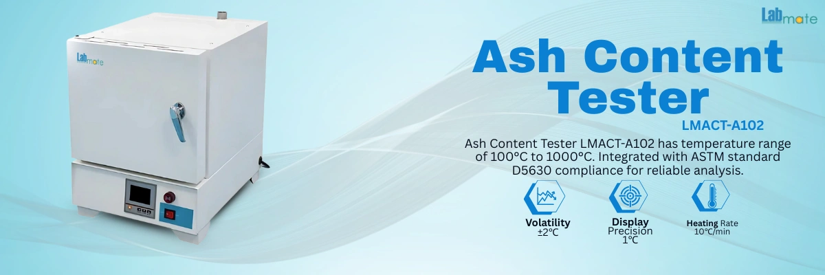 Ash Content Tester with digital display and sealed furnace