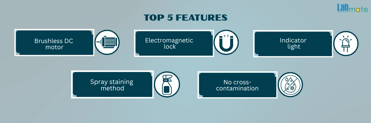 Automated Hematology Stainer with indicator lights