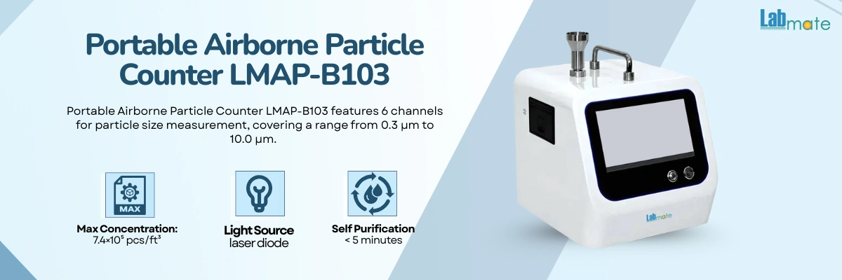  Portable Airborne Particle Counter LMAP-B103 Light Source	laser diode