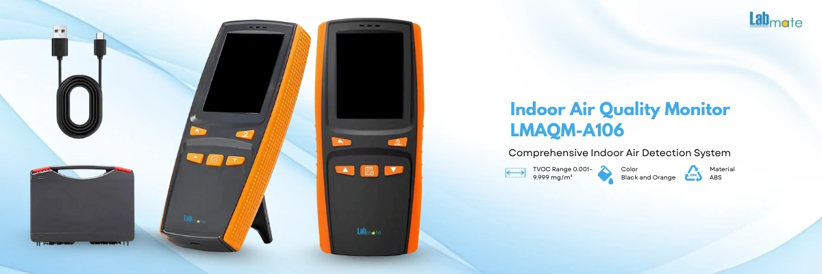 Indoor Air Quality Monitor with rechargeable battery