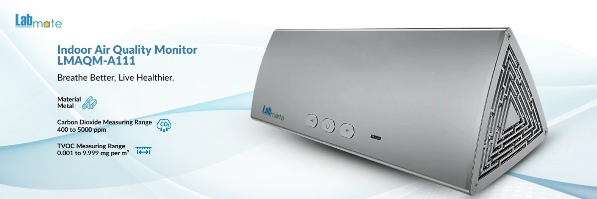 Air Quality Monitor with color-coded AQI rings