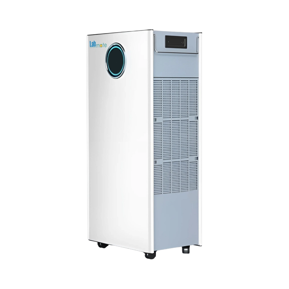 Air Sterilizer with color-coded indicator and digital touchscreen interface
