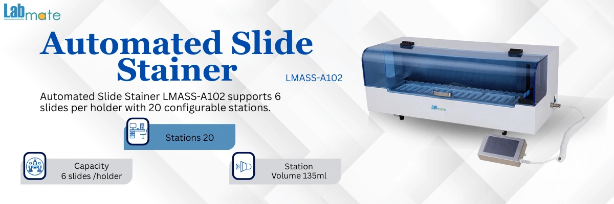 Slide Stainer with repeat stations 