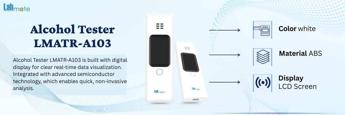 Alcohol Tester LMATR-A103 Display LCD Screen display  Sensor Type Semiconductor