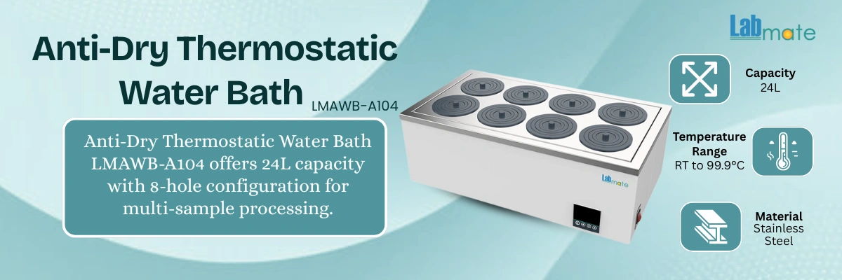 Anti-Dry Water Bath with stainless-steel body