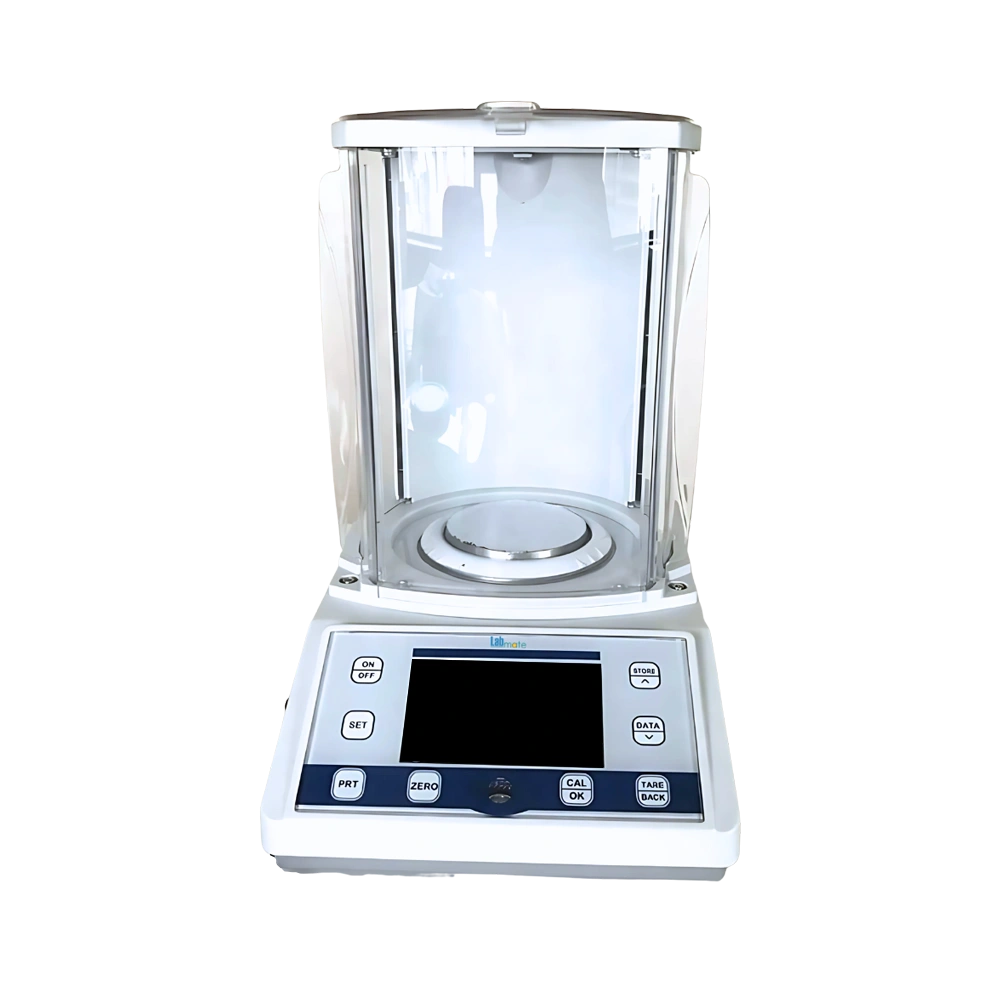 Analytical Balance with quick results, bright LCD screen, RS232 interface, and multi-unit weighing