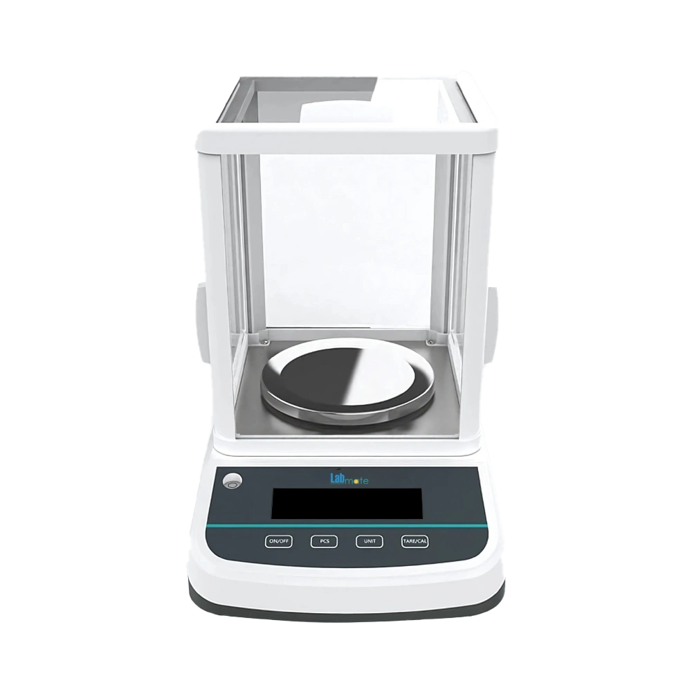 Analytical Balance with rapid stabilization, RS232 interface, tare function, and durable pan