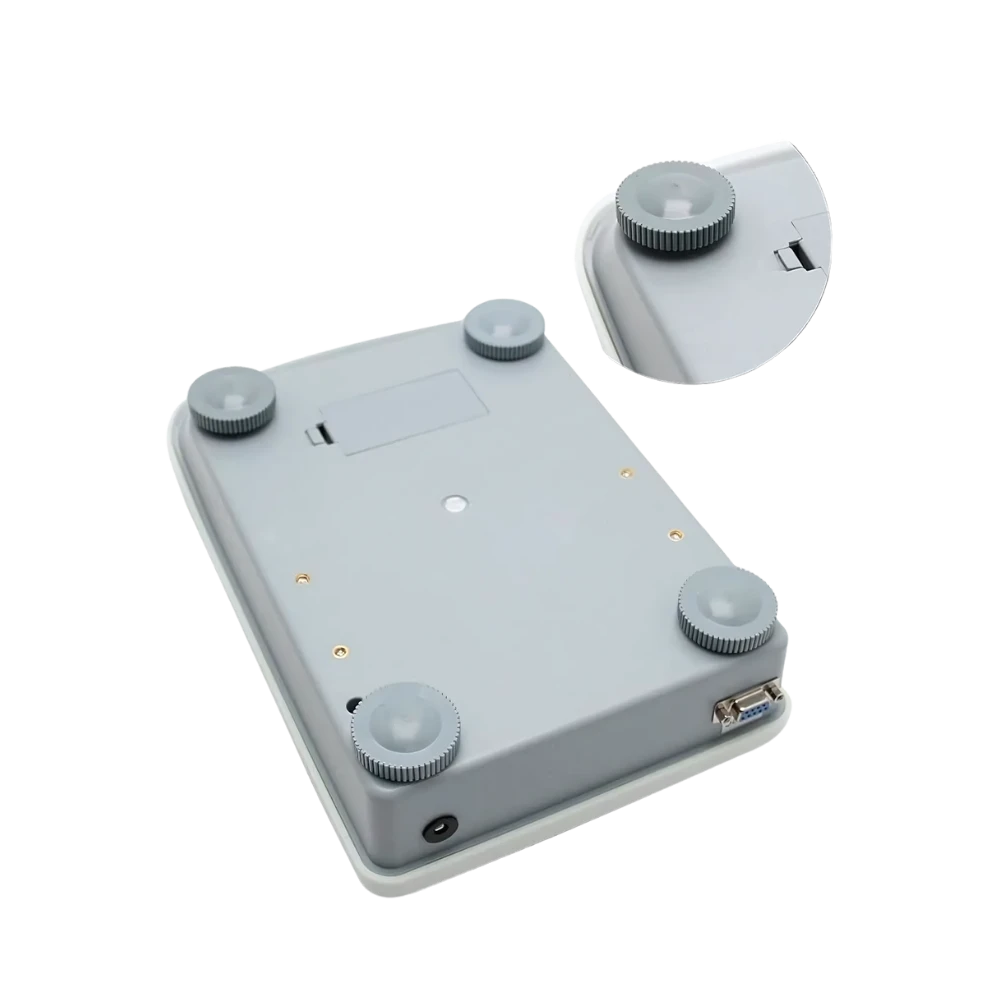 Electronic Balance with LCD screen, rapid response, dry battery slot, and internal memory