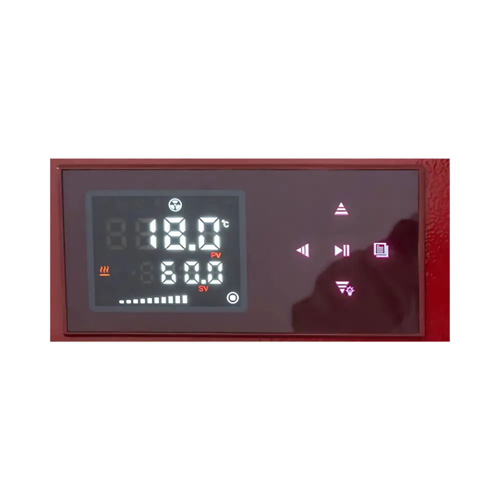 Laboratory incubator with viewing glass door