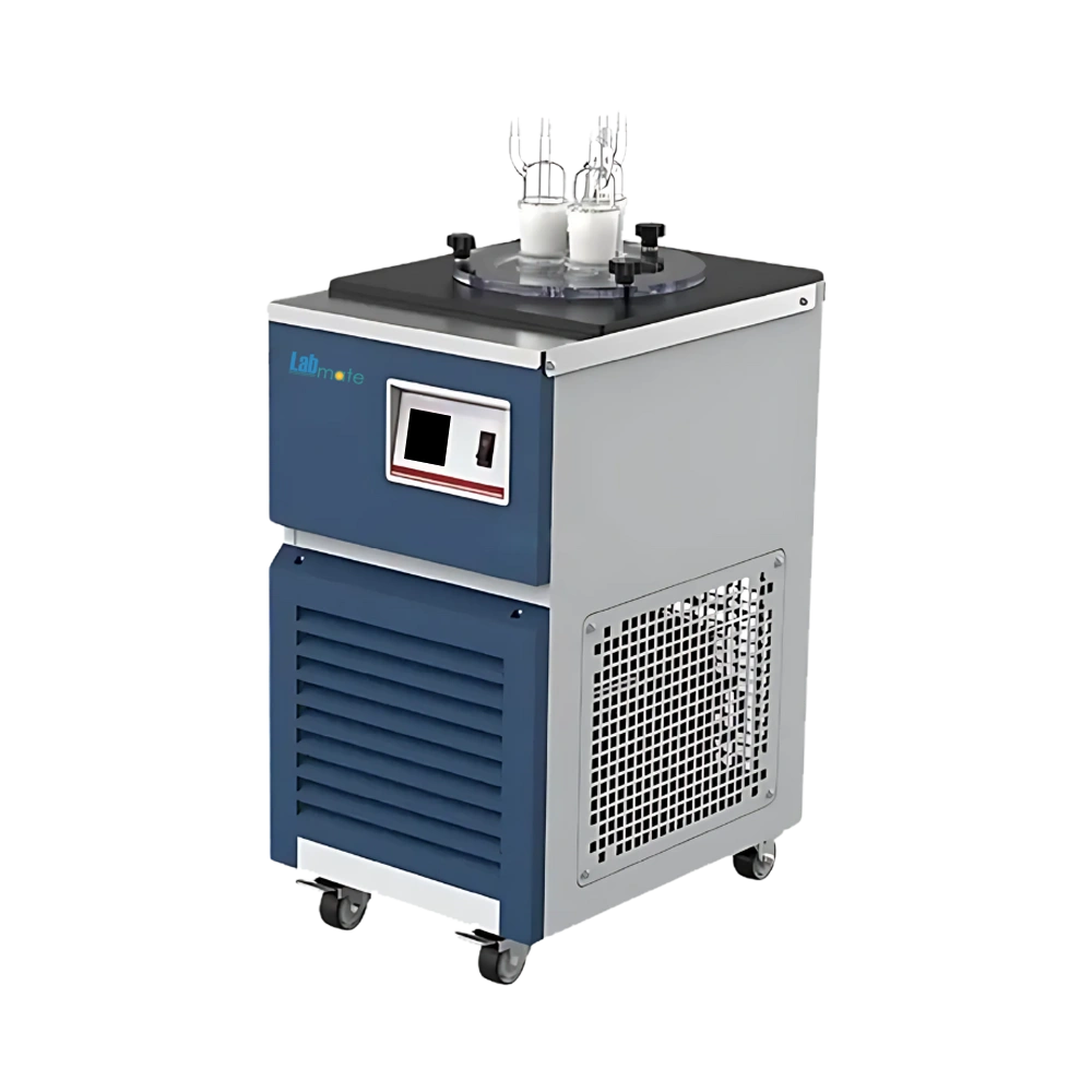 Cold Trap with borosilicate glass chamber and mobility casters