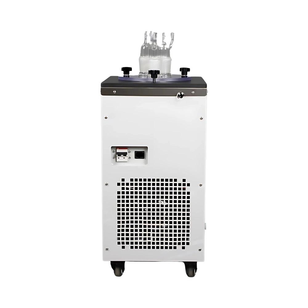 Cold Trap with borosilicate glass chamber and mobility casters
