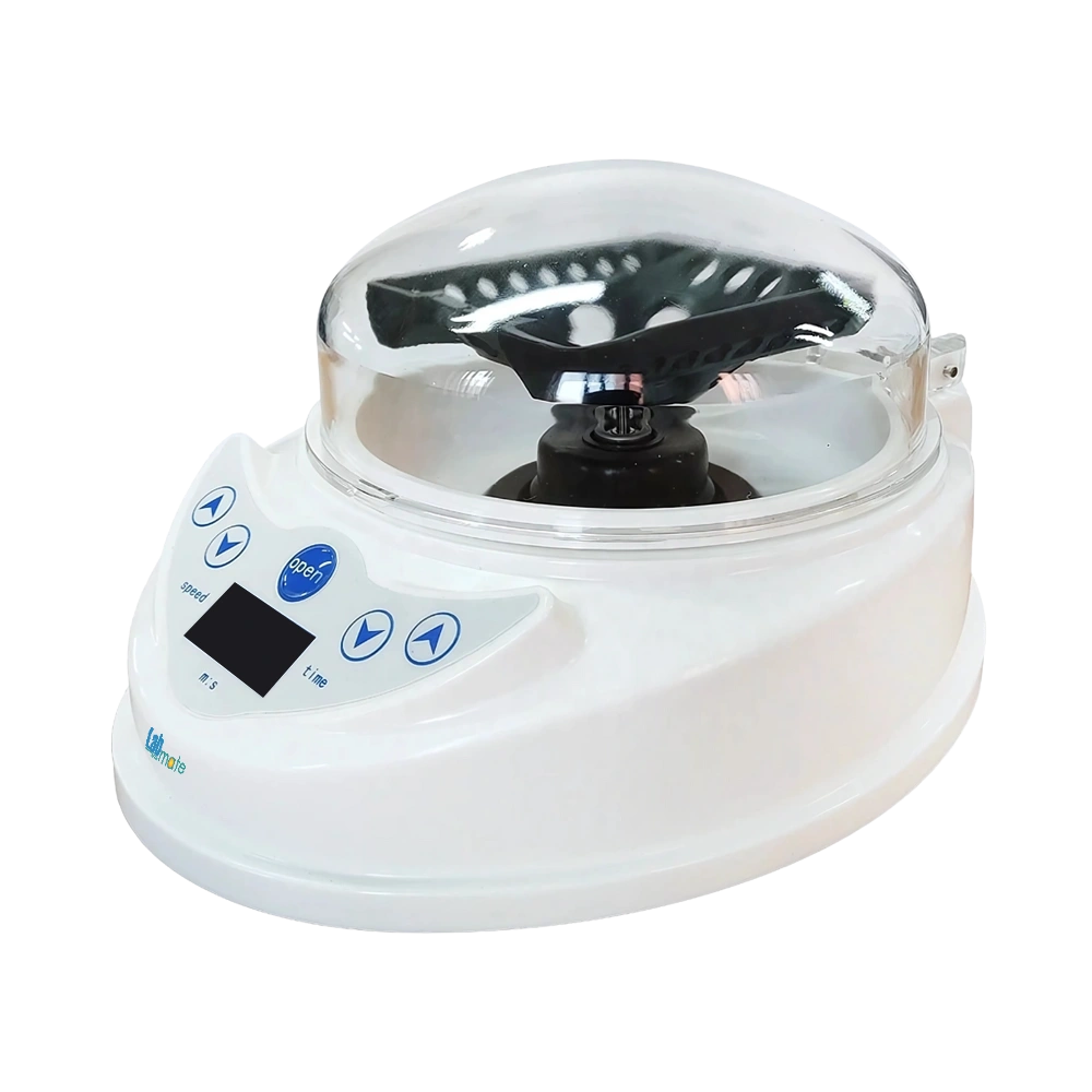 Mini Centrifuge with quiet operation, compact design, auto stop, adjustable settings