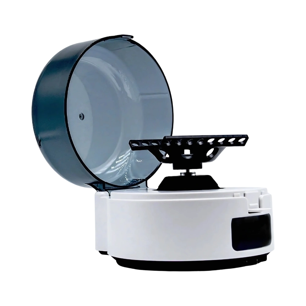 Mini Centrifuge with transparent lid, compact design, quiet operation, fast spin, and easy maintenance