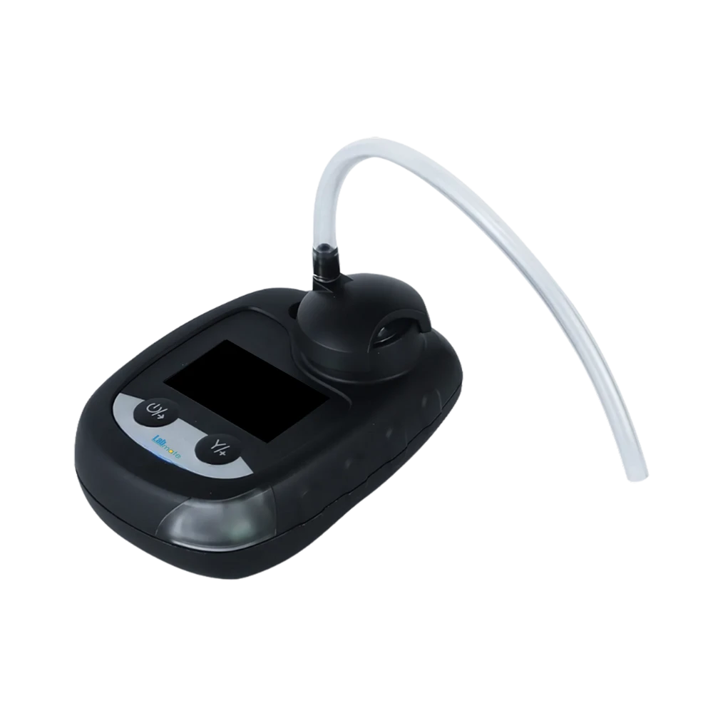Portable CO Gas Detector with alligator clip, buzzer alarm, and real-time display
