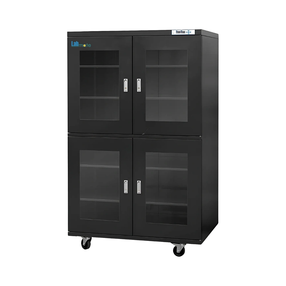 Desiccator Dry Cabinet with easy-to-move ESD-safe polyurethane caster wheels