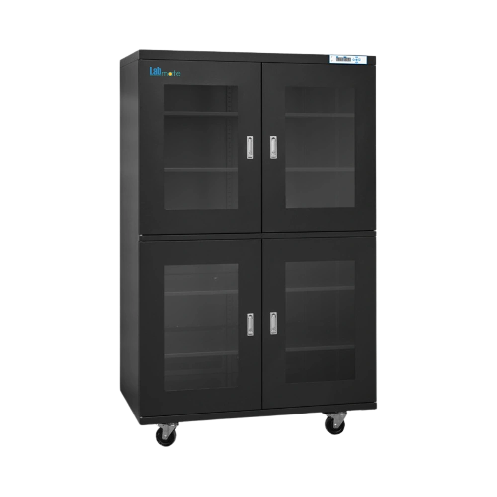 Desiccator Dry Cabinet with flat press zinc alloy lock handles for secure door access