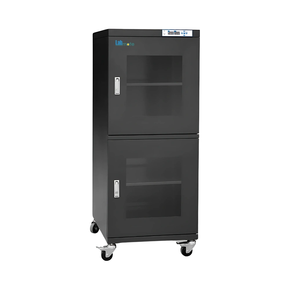 galvanized steel black anti-static Desiccator Dry Cabinet with PU wheels