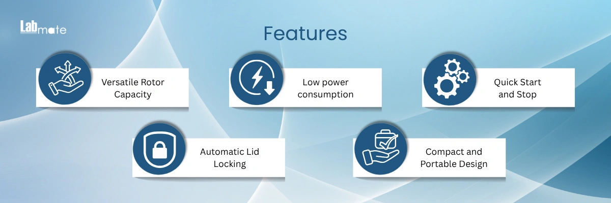 Digital Mini Centrifuge with LCD display and Quick Start and Stop