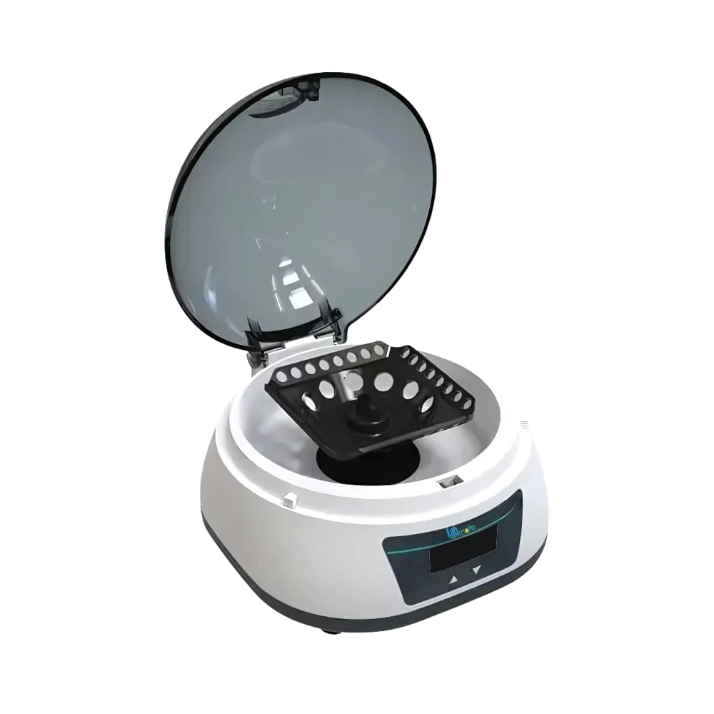 Digital Mini Centrifuge with high speed, auto lid lock, low power use, and multi-tube compatibility