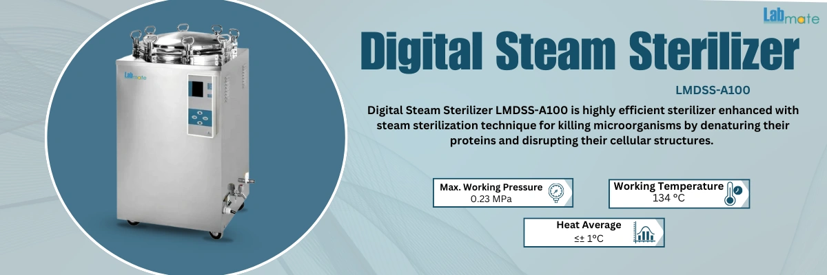 Digital Steam Sterilizer with stainless steel baskets