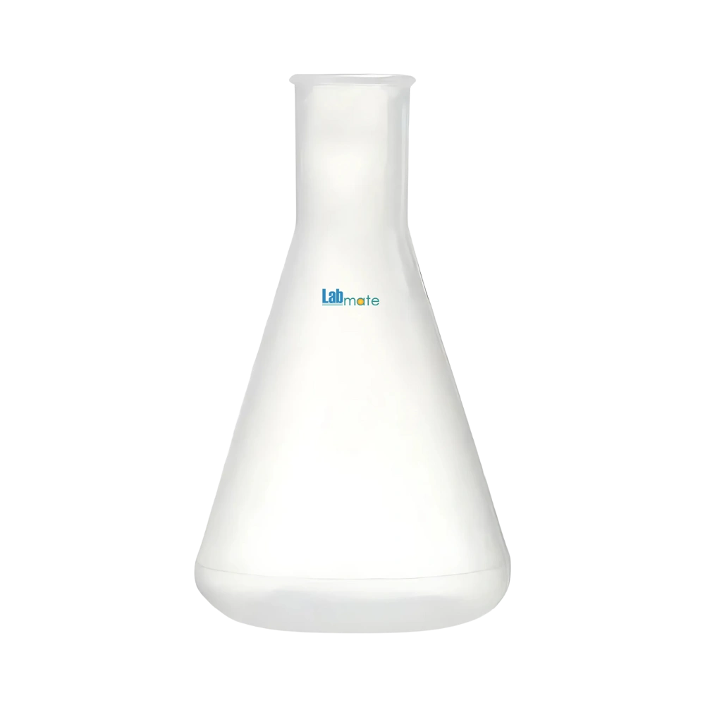 Polypropylene Erlenmeyer Flask with lightweight design and hygienic, easy-to-clean surface