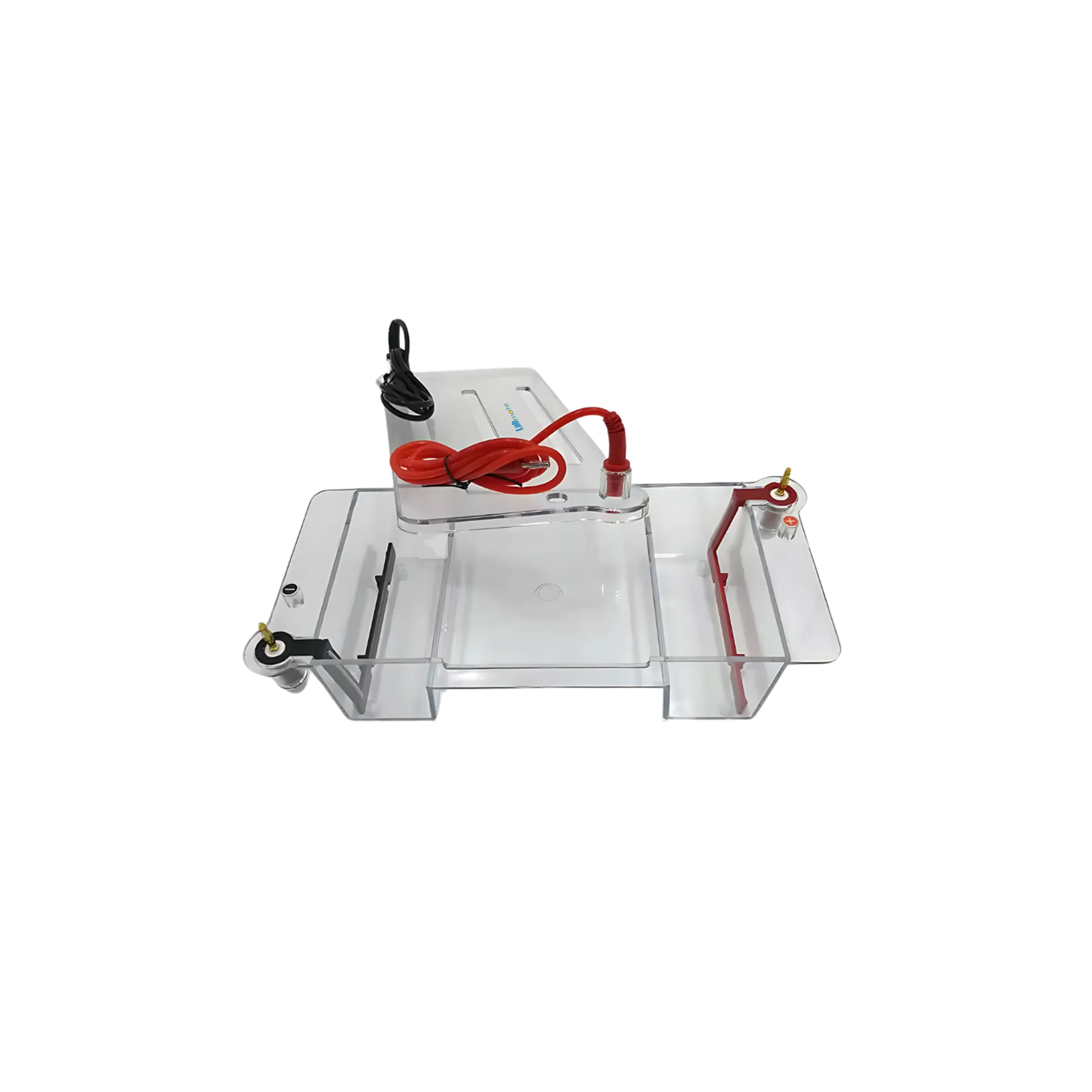 Nucleic Acid Electrophoresis System with dual gel run, safety lid, fluorescent tray, and easy to maintain