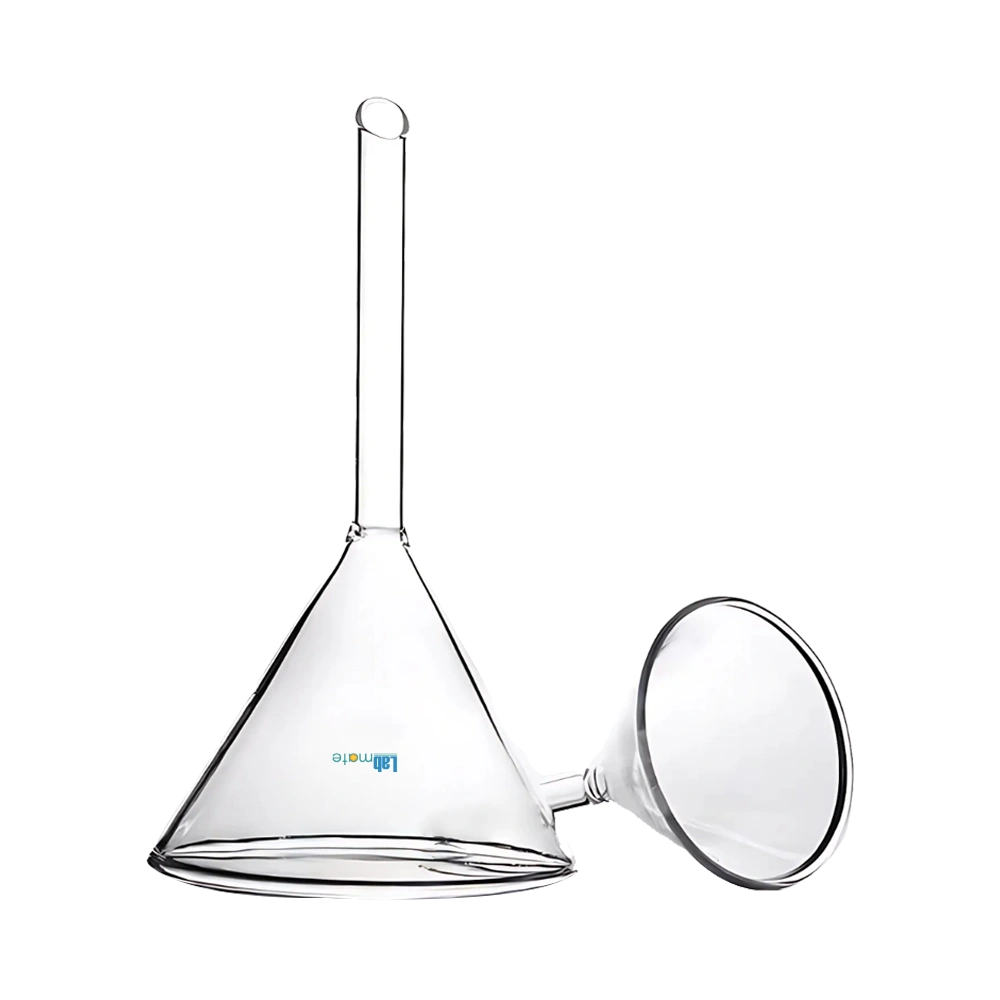 Glass Standard Ground Mouth Funnels made of Borosilicate 3.3 glass with shock resistance and easy cleaning