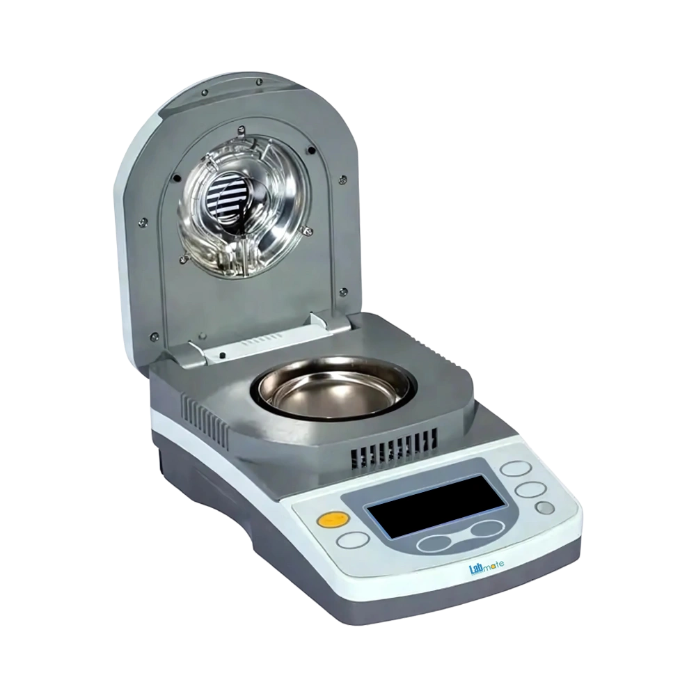 Halogen Moisture Analyzer with LCD display, fast results, and auto zero drift correction