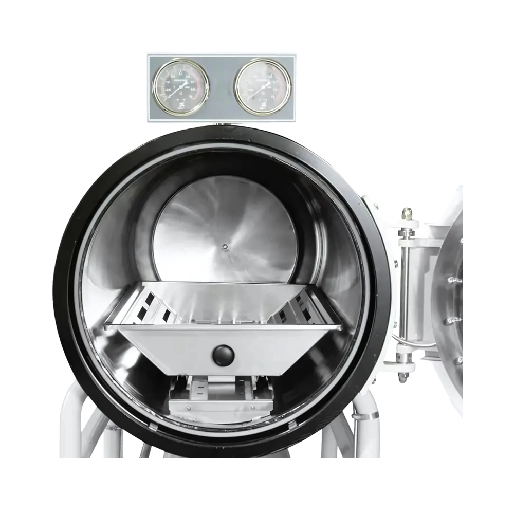 Horizontal Autoclave with LED screen, visual alarms, and tool-free cleaning for safe sterilization