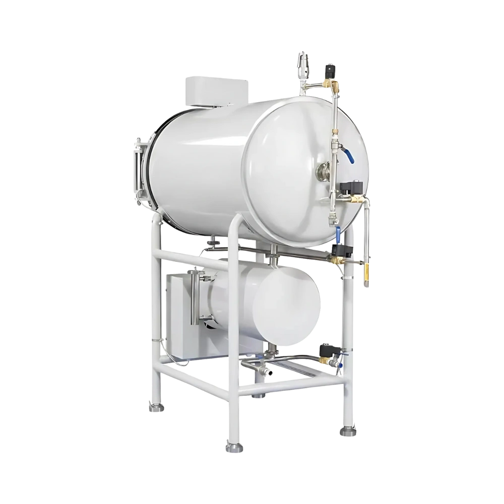 Horizontal Autoclave with alarm alerts, LED screen, and safe automatic door system
