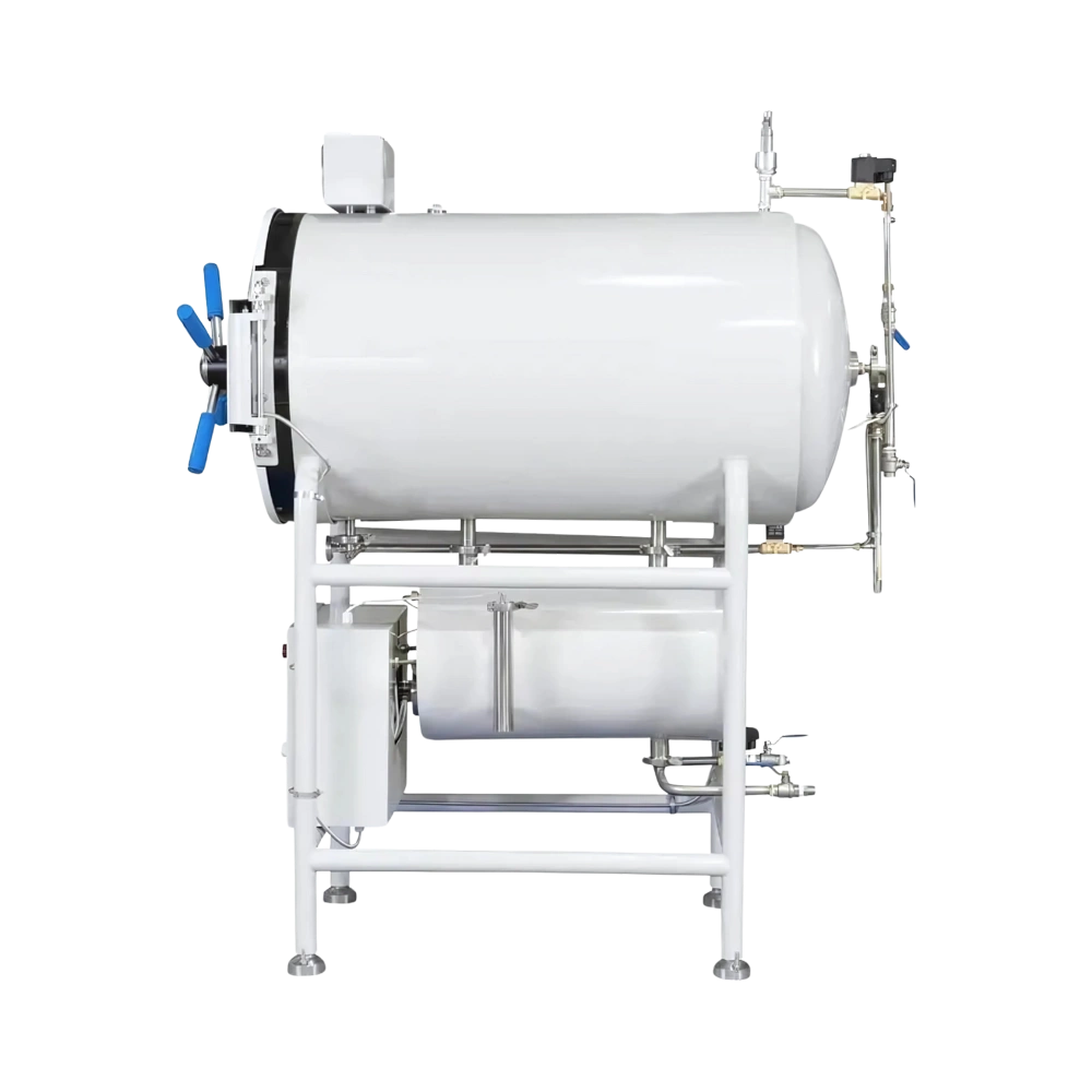 Horizontal Autoclave with alarm alerts, LED screen, and safe automatic door system