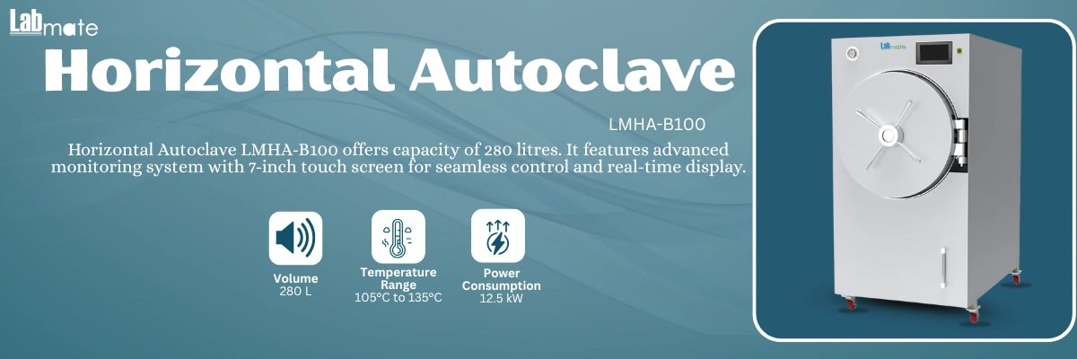 Horizontal Autoclave with 7-inch touch screen 