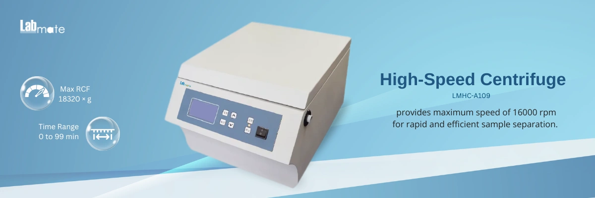 Laboratory Centrifuge with control panel and lightweight design