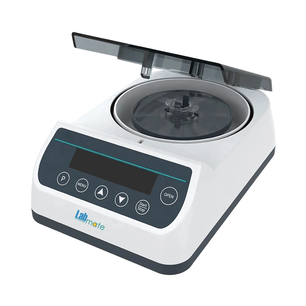 High Speed Mini Centrifuge with digital control, fast spin cycles, ambient support, and rotor flexibility