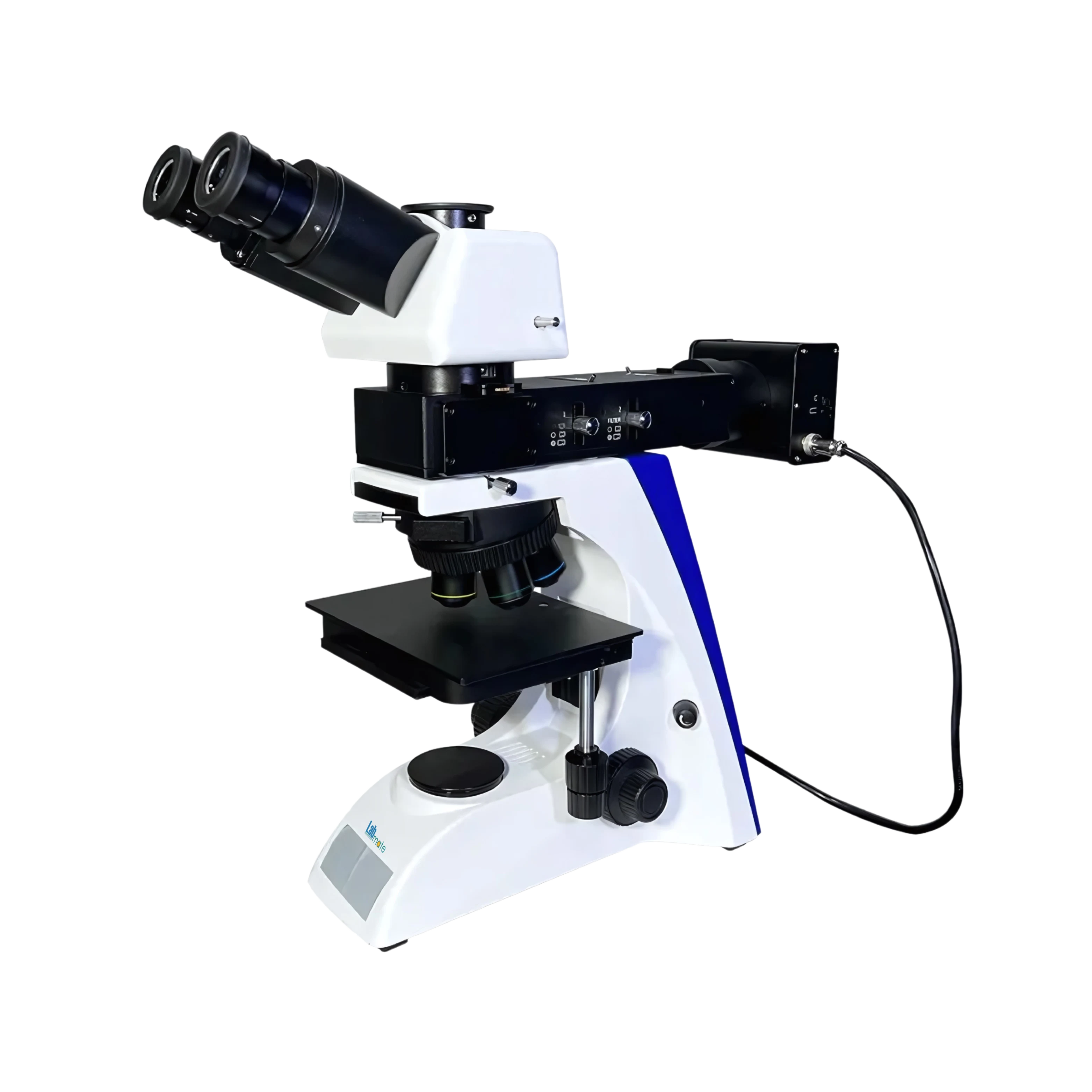 Metallurgical Microscope with semi apochromatic objectives and mechanical vertical adjustmentMetallurgical Microscope with semi apochromatic objectives and mechanical vertical adjustment