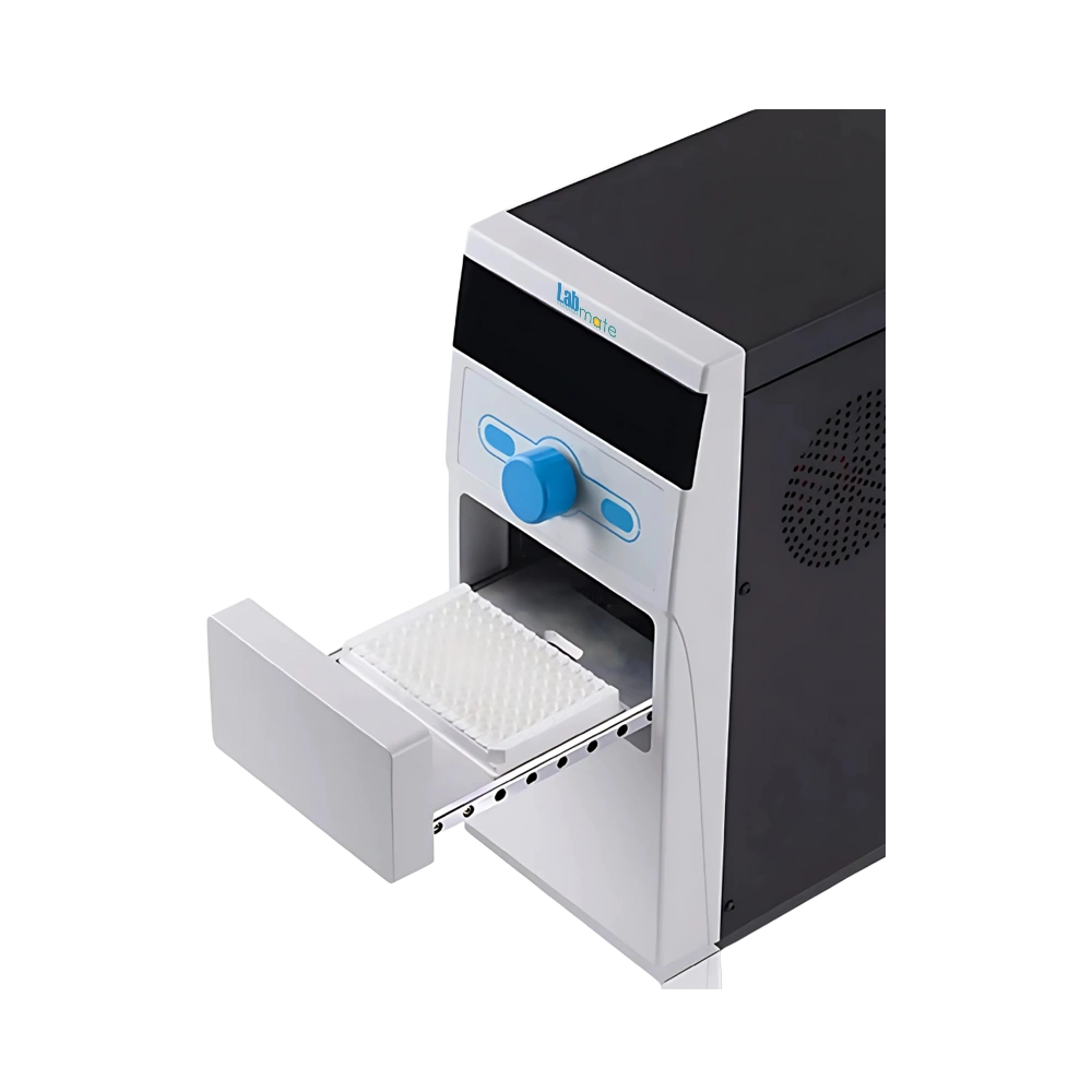 Microplate Sealer with compact footprint and adjustable sealing time for thermal sealing in clinical research setups