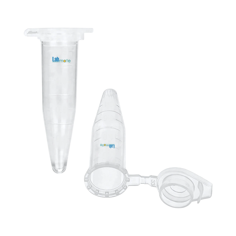 Microcentrifuge Tubes with conical bottom, attached cap, autoclavable, polypropylene body