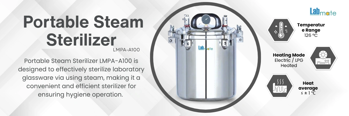 Portable Steam Sterilizer with automatic shut-off 