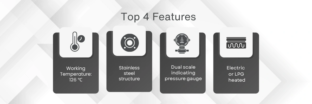 Portable Steam Sterilizer with automatic shut-off 