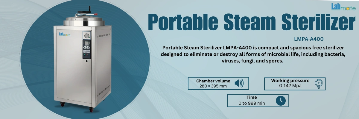 Steam Sterilizer with stainless steel chamber 