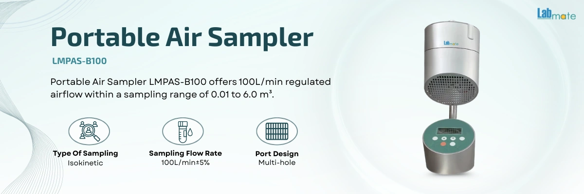 Portable Air Sampler LMPAS-B100 Type Of Sampling Isokinetic  Sampling Flow Rate 100L/min±5%