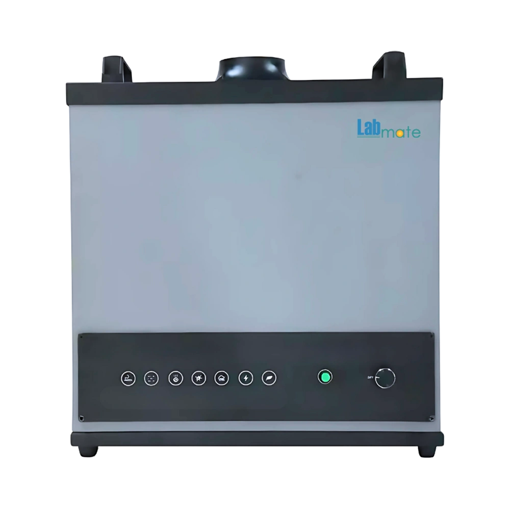 Portable fume extractor with dual inlet